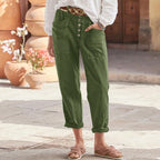 Casual Button-Down Utility-Chic Trousers with Pockets