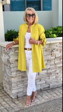 Solid Color Long Cotton Shirt Jackets Women Swing Shap Flattering