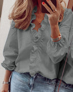 Long Sleeve Ruffled Shirt