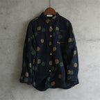 Vintage Polka Dot Pattern Cozy Linen Blouse