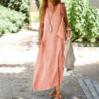 New Summer Dress Long Dress Solid Color Fashion Slim Dress