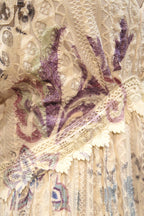 Lead Singer Beige Embo Flower Maxi Dress