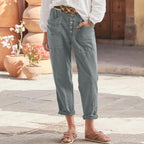 Casual Button-Down Utility-Chic Trousers with Pockets