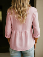 Women's Linen And Cotton Shirt