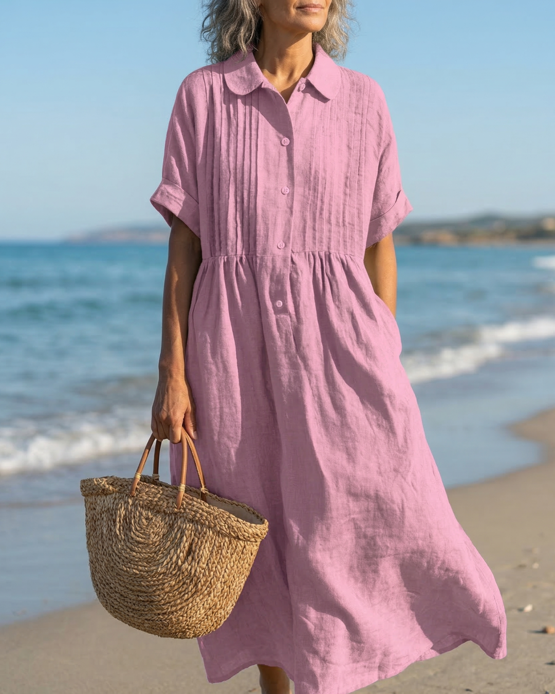 Cotton button dress