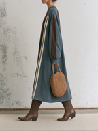 Color Block Stripe Oversized Sweatshirt Dress