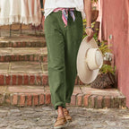 Casual Button-Down Utility-Chic Trousers with Pockets