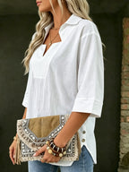 Women's Loose Casual Star-shaped Neckline Shirt
