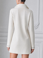 White Half Zip Stand Collar Sweatshirt