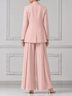 Blush Pink Fall Fashion Tailored Three-Piece Blazer