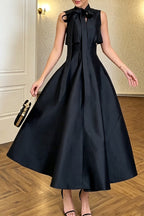 Women's Elegant A-Line Hem Simple Maxi Dress