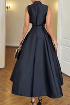 Women's Elegant A-Line Hem Simple Maxi Dress