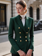 Double-Breasted Sculpted Blazer