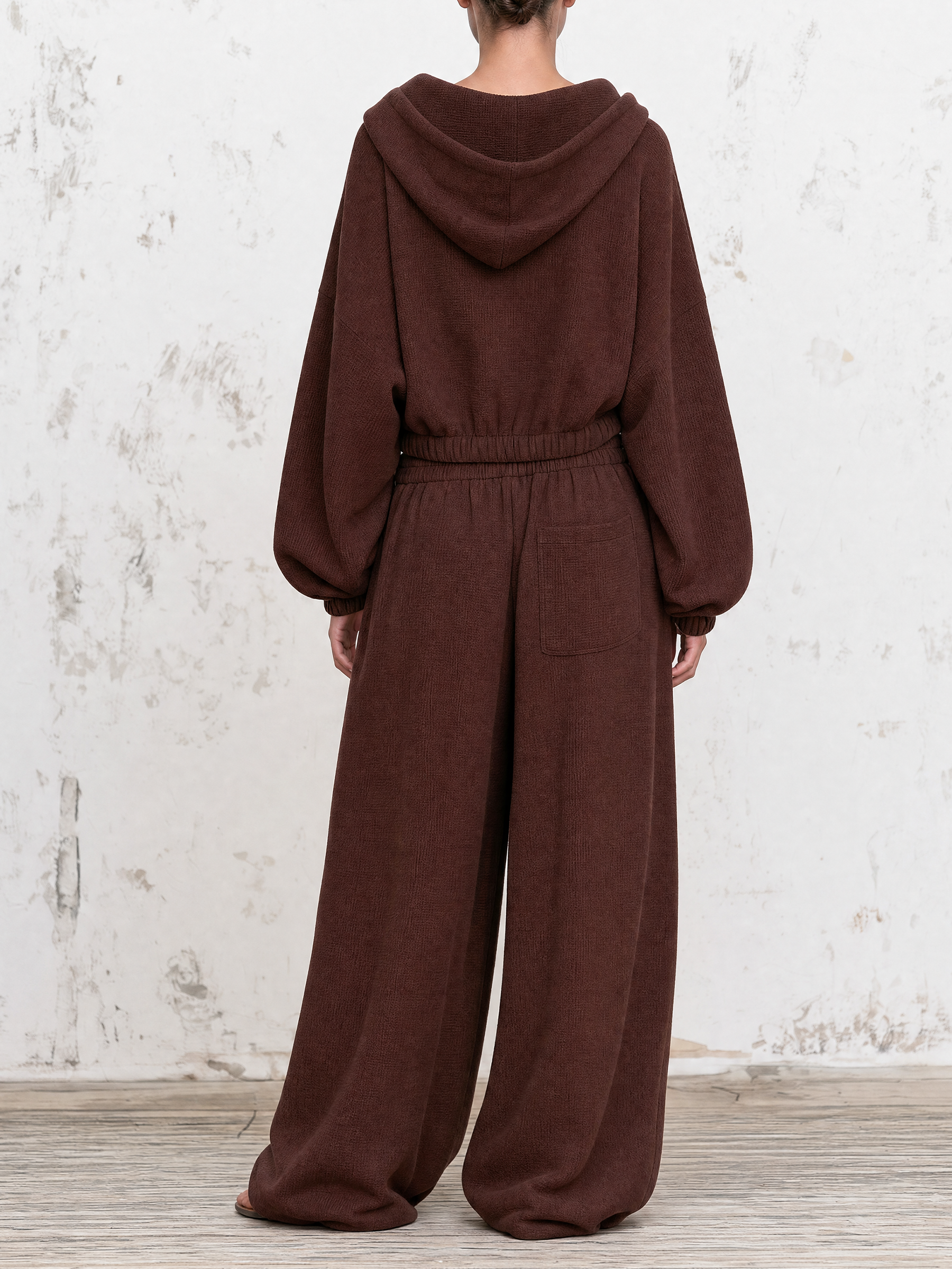 Soft Waffle Knit Fabric, Lightweight And Breathable, Delivers Cozy Relaxed Wearing Experience