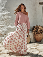 Vacation-style One-shoulder Long-sleeve Top