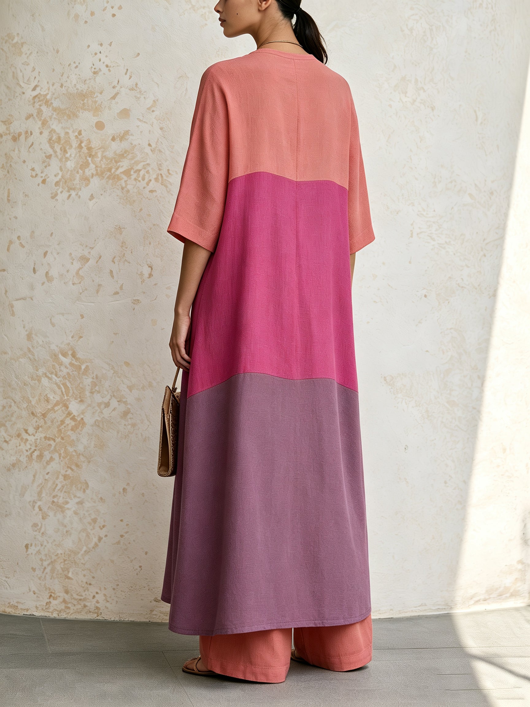 Color Block Tunic & Pants Set