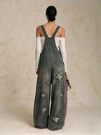 Star Patch Denim Overalls