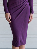 Ruched Sweetheart Neck 3D Rose Sheath Midi Dress