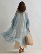 Mediterranean Romantic Sheer Robe & Layered Maxi Dress Set
