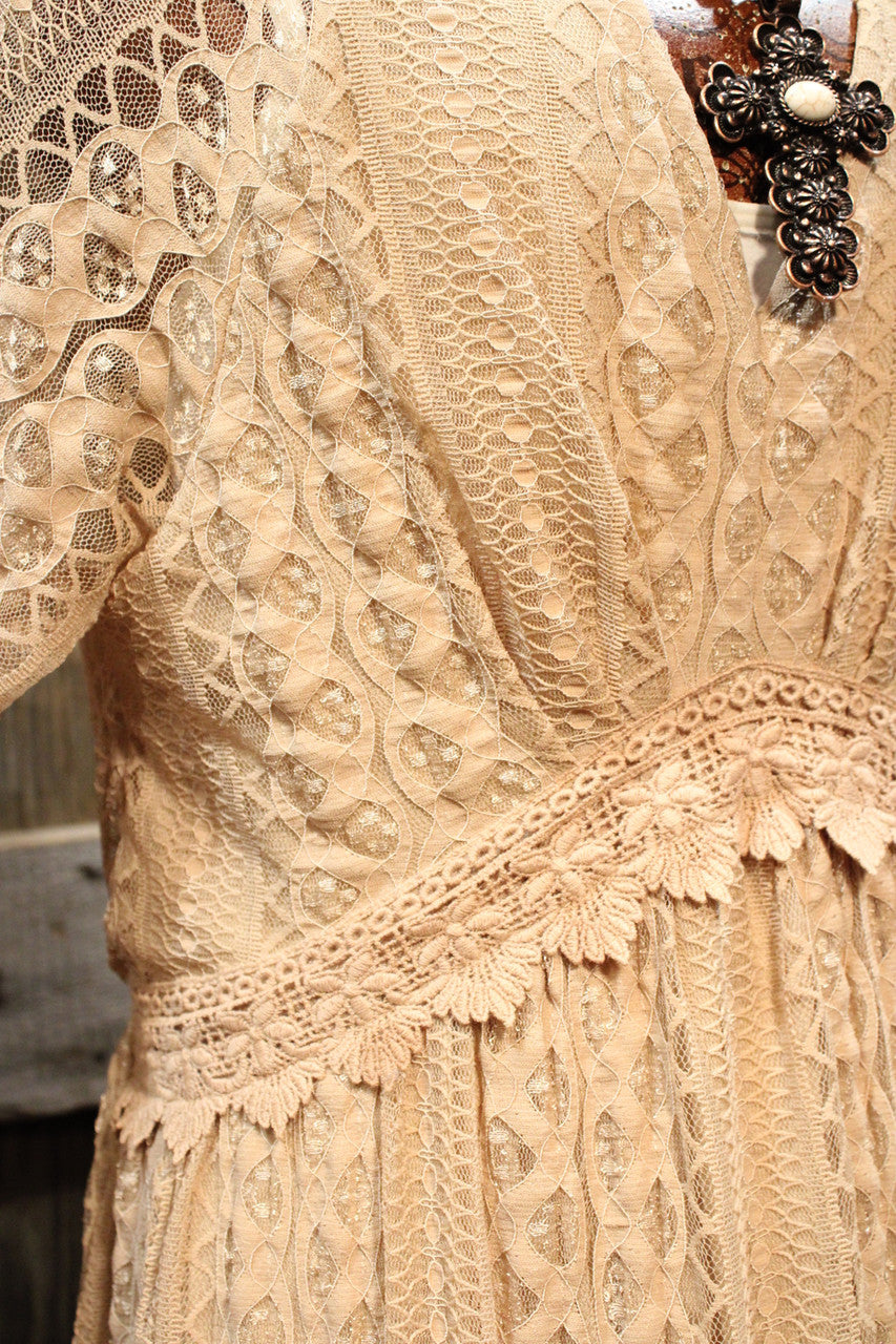 Lead Singer Taupe Maxi Dress