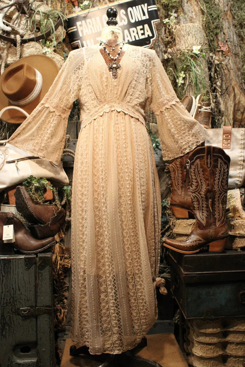 Lead Singer Taupe Maxi Dress