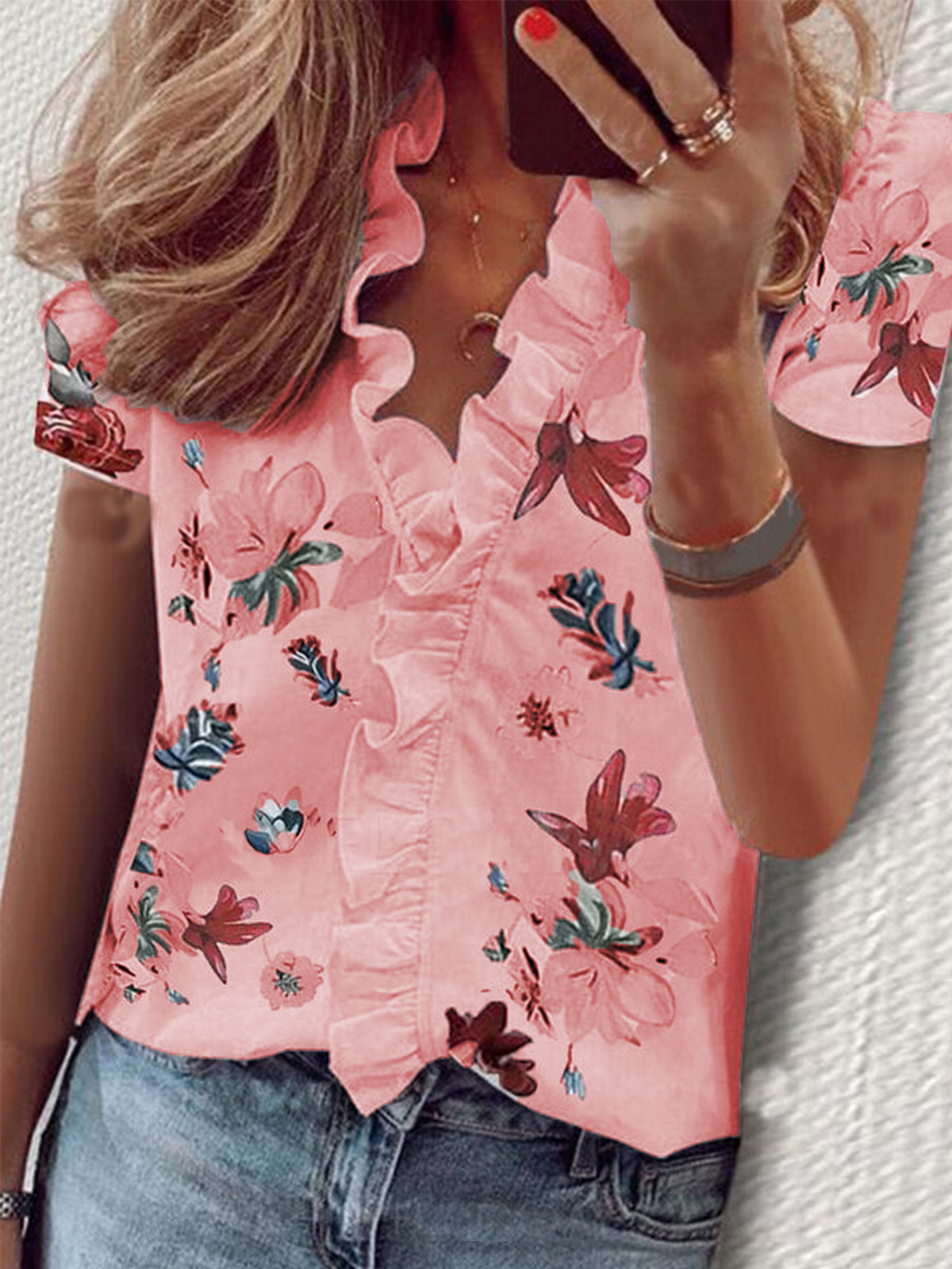 Long Sleeve Ruffled Shirt