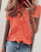 Long Sleeve Ruffled Shirt