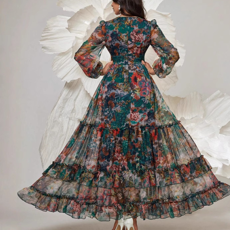Light & Airy Dress – Floral Print, V-Neck
