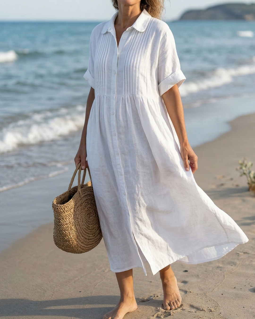 Cotton button dress