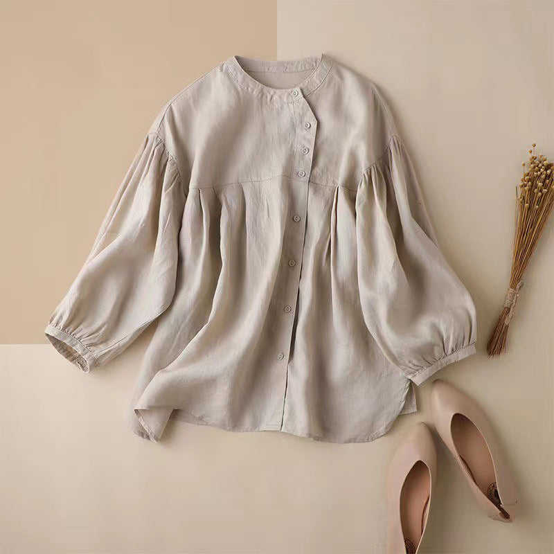 Vintage Button Down Linen Cotton Comfy Shirt