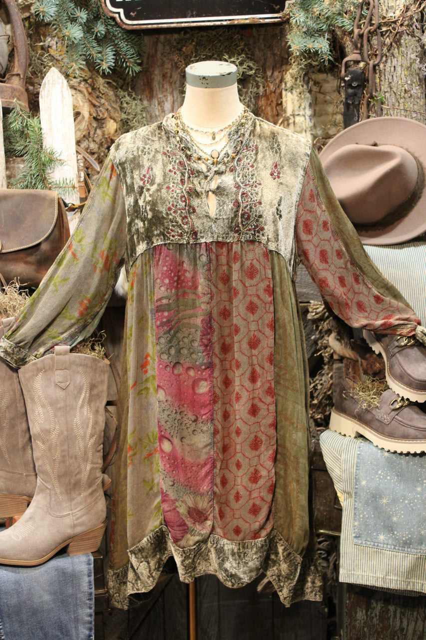 Polished Patchwork Gravel Dress