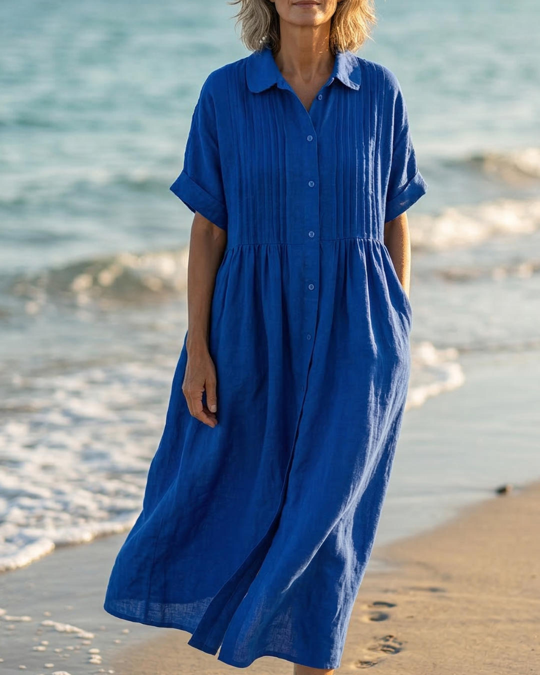 Cotton button dress