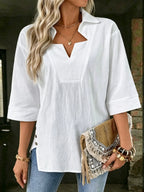 Women's Loose Casual Star-shaped Neckline Shirt