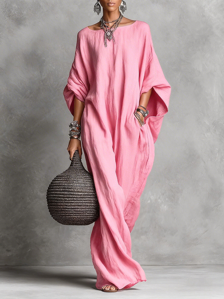 🔥 Limited Time Sale – 55% OFF Minimalist Casual Sleeveless Cotton And Linen Long Dress
