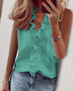 Long Sleeve Ruffled Shirt