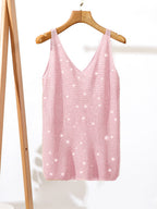 Stylish, Sparkling Rhinestone Knit Vest