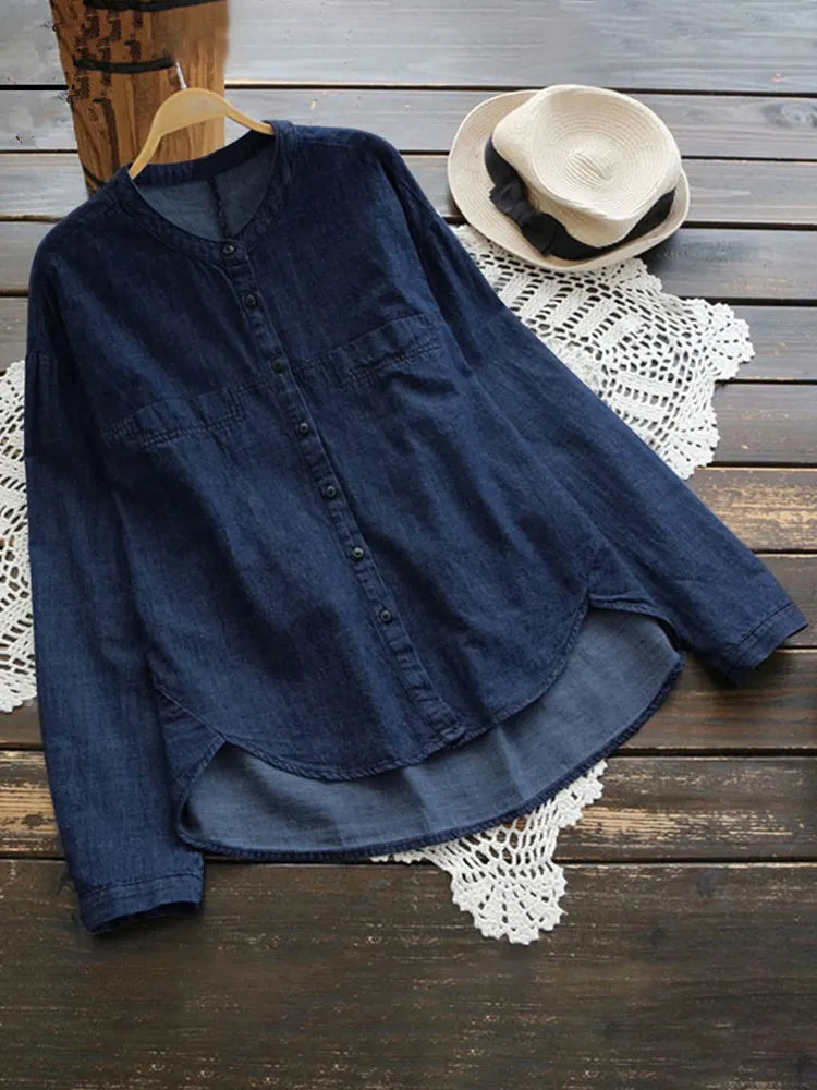 Vintage Button Down Long Sleeve Comfy Shirt