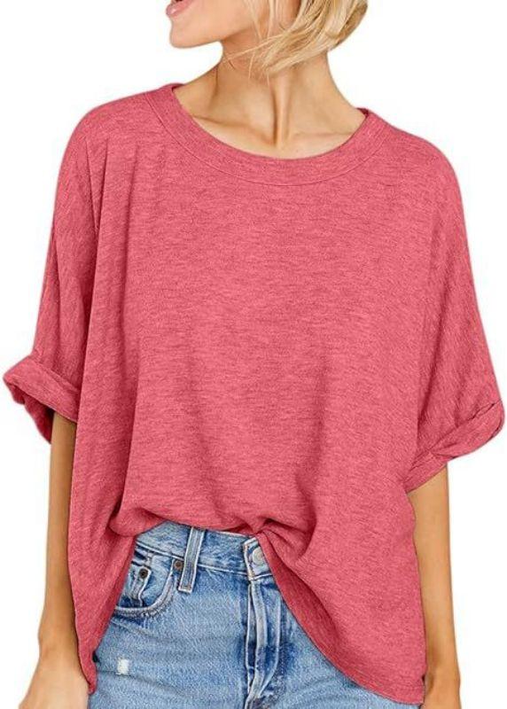 Women's plus-size casual short-sleeved loose T-shirt top