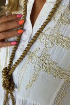 Gilded Shoreline Maxi Dress