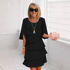 ⏰ Now only 50% off!🎁Women's Elegant Layered Ruffle Sleeve Dress – Effortless Style for Every Occasion💃
