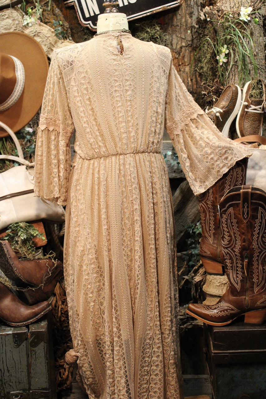 Lead Singer Taupe Maxi Dress