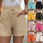 Solid Two Pockets Loose Casual Short Pants