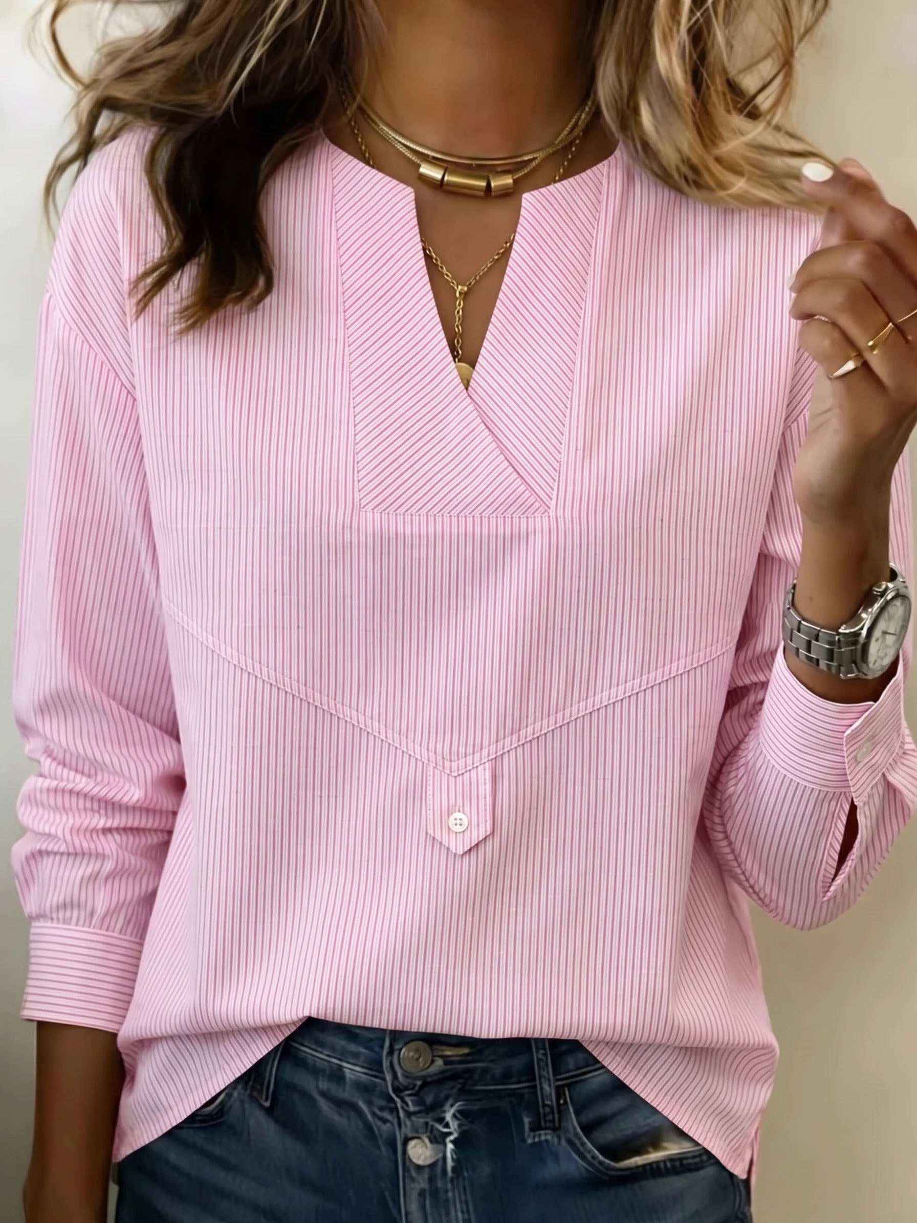 Women's Fashion Casual Striped Shirt