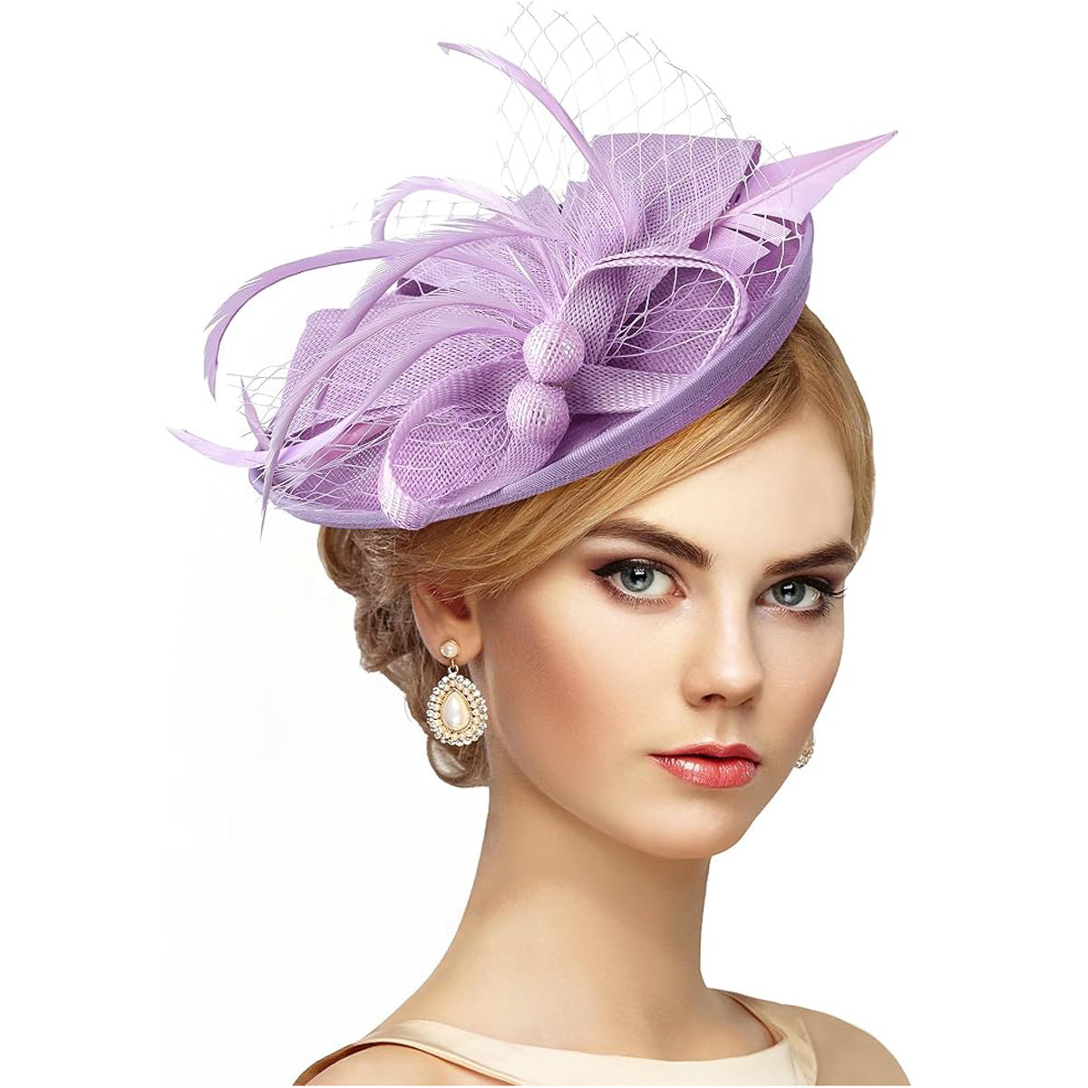 Retro Elegant Feather Headdress Horse Racing Festival Hat