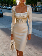 Sequin Jacket And Dress Set