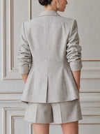 Stockholm Style Preppy Blazer & Shorts Set
