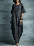 Women's Casual Simple Style Loose Denim Dress