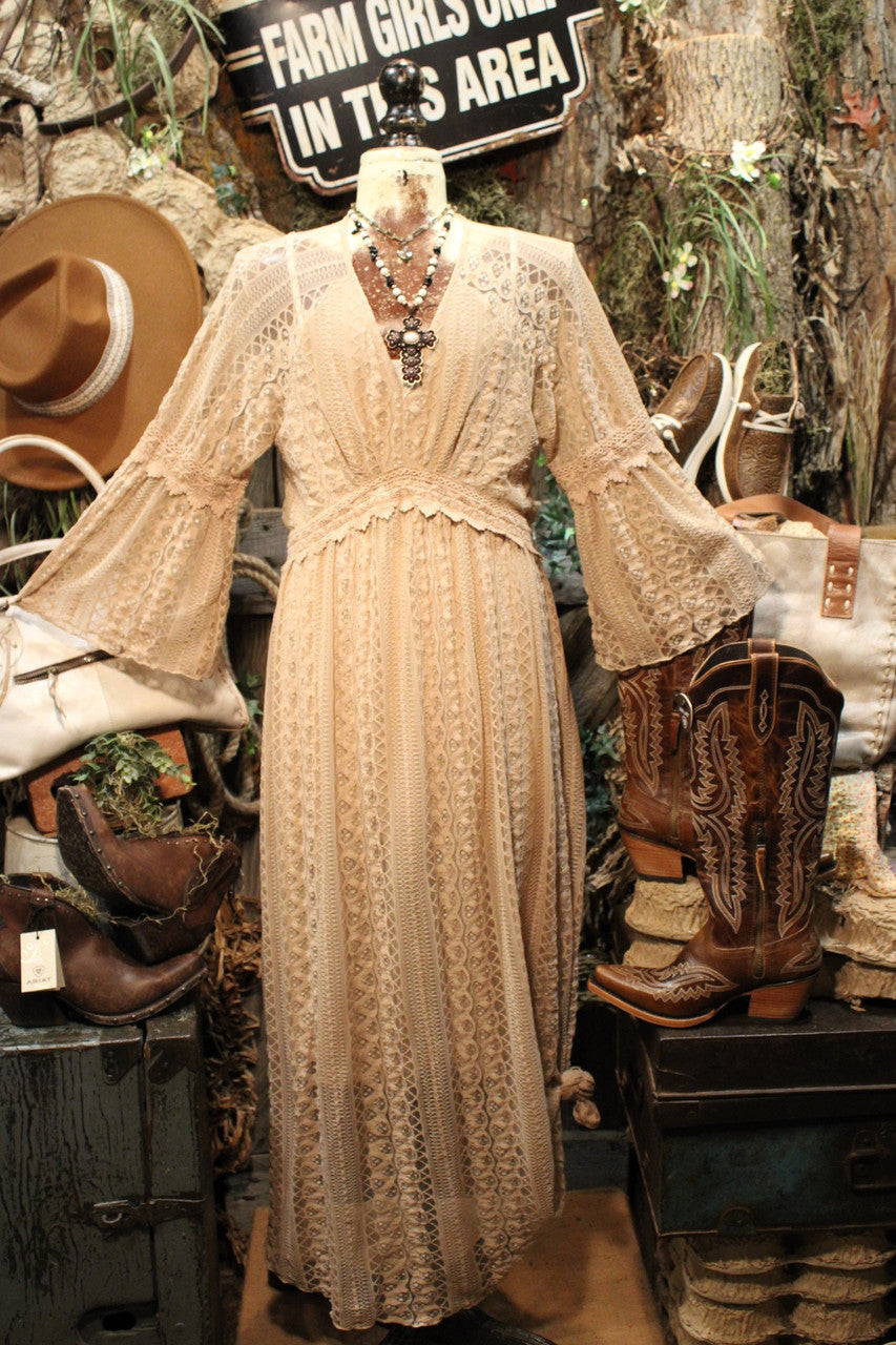 Lead Singer Taupe Maxi Dress