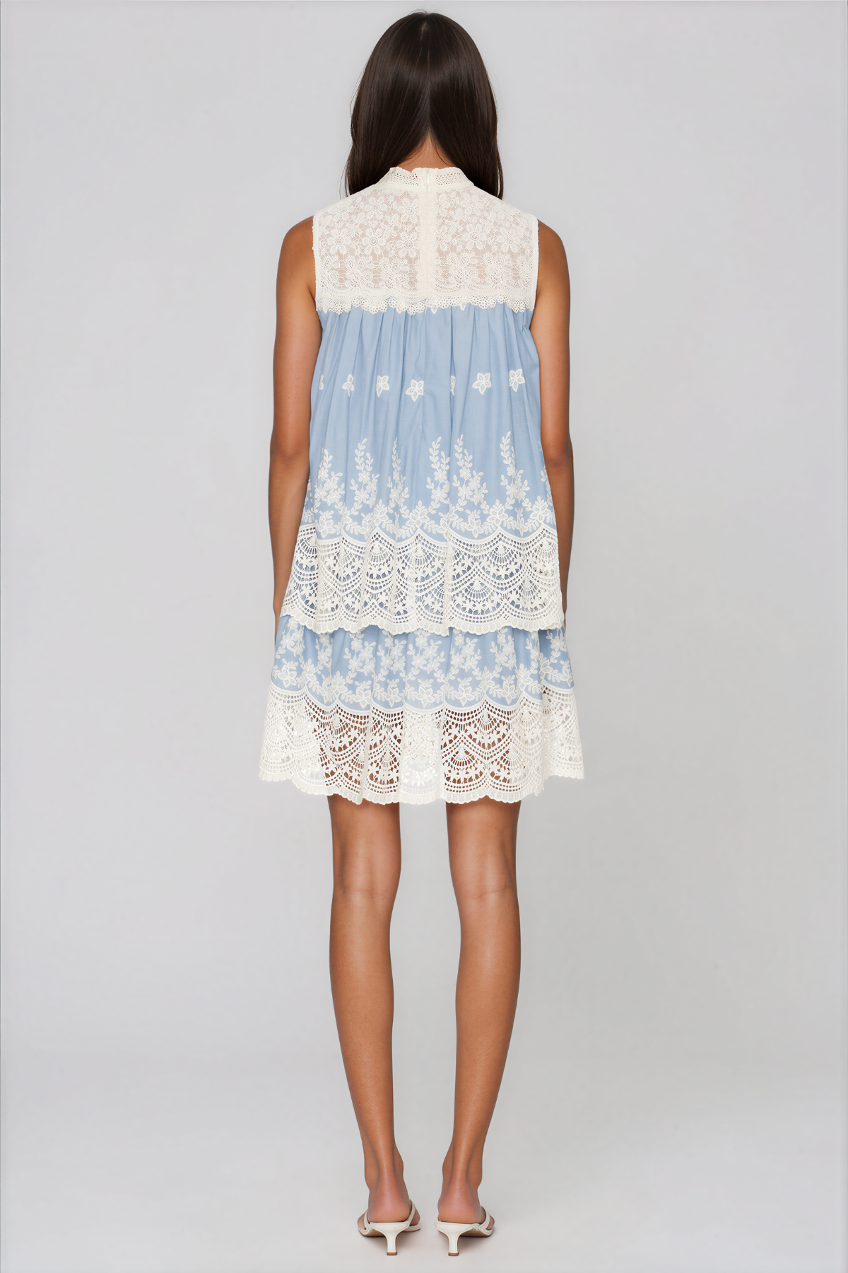 Kallima Lace Floral Cutout Mini Dress