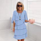 ⏰ Now only 50% off!🎁Women's Elegant Layered Ruffle Sleeve Dress – Effortless Style for Every Occasion💃